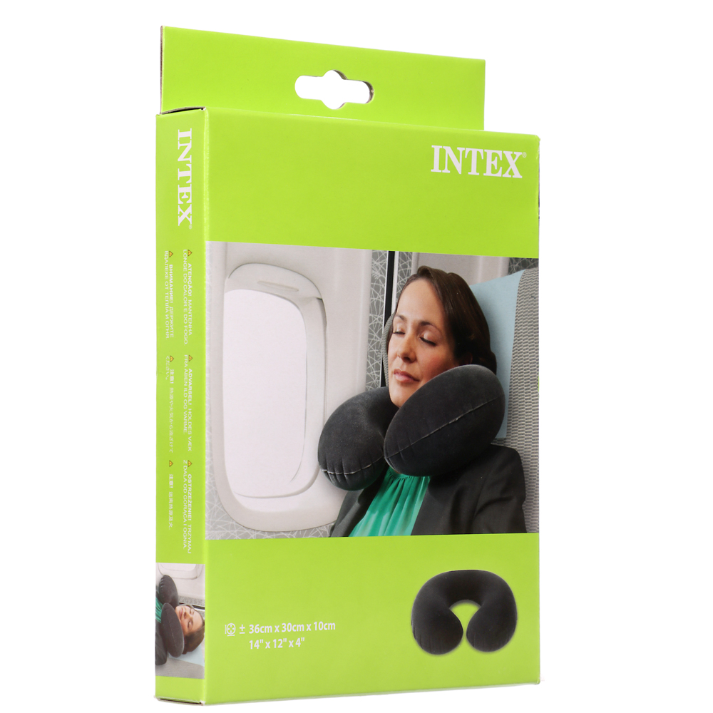 INTEX Подушка надувная дорожная для шеи, 36x30x10см, 68675, арт.№ 359-405
