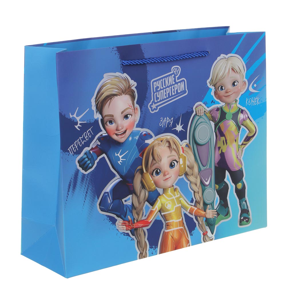 BY Пакет подарочный, высококачественная бумага, тиснение фольгой 32х26х10 см, арт 1, арт.№ 507-314