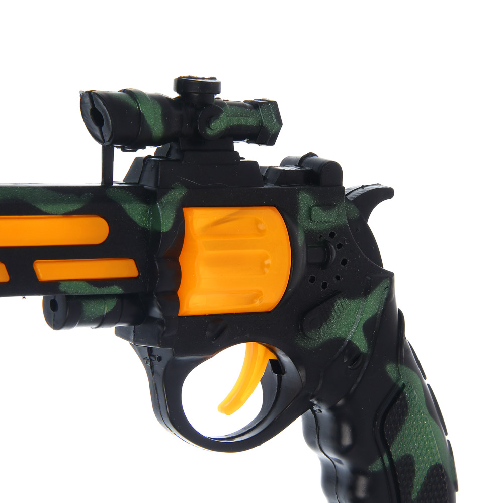 ИГРОЛЕНД Пистолет со звуковыми и световыми эффектами, 2хАА, PP, 26х18,5 см, 2 дизайна, арт.№ 261-799