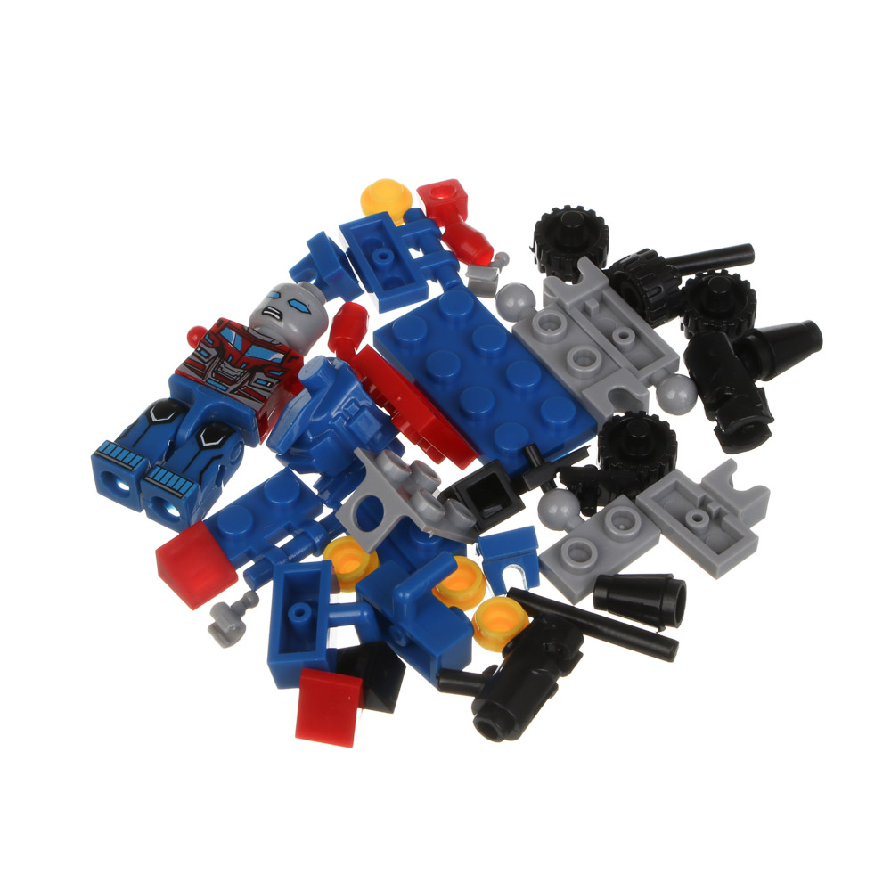 ИГРОЛЕНД Конструктор "Робот", 45-50 дет., 14х4х11,3 см, ABS, 4 вида, арт.№ 265-676