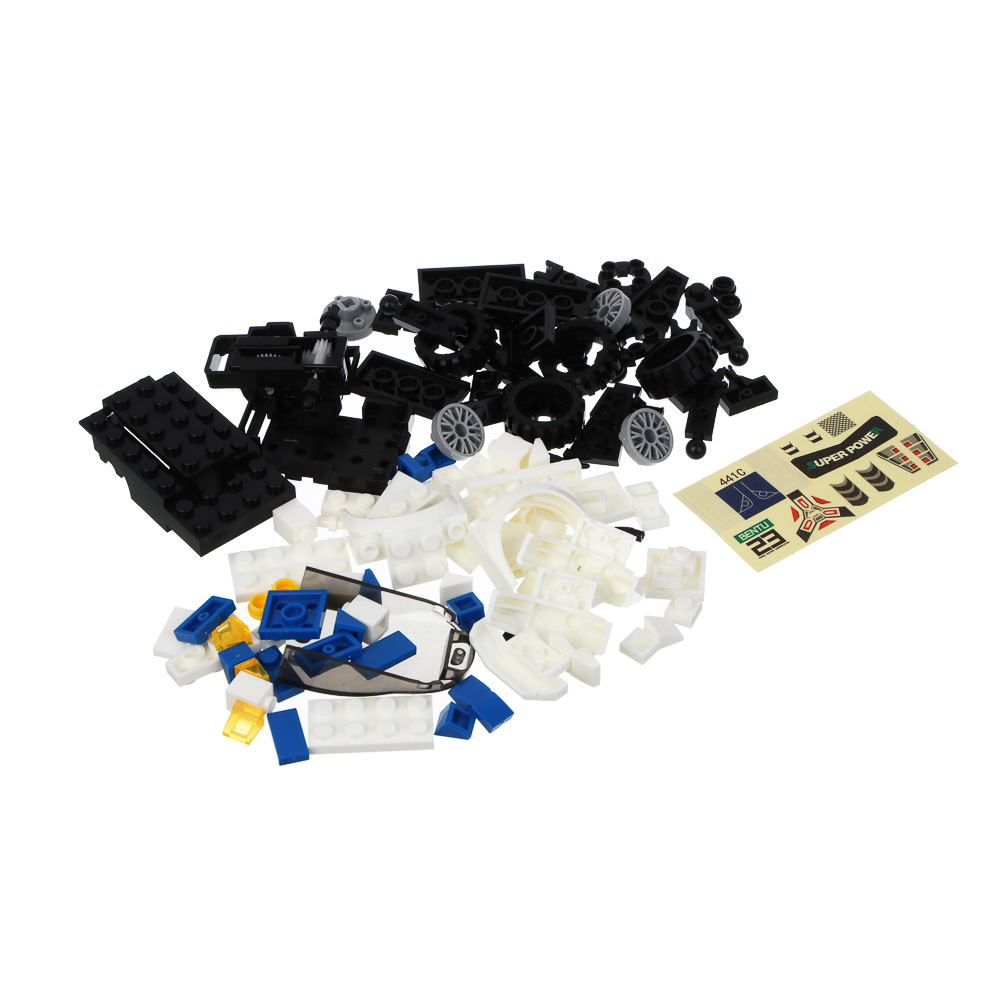 ИГРОЛЕНД Конструктор "Гоночные машинки-2", 117-123 дет., 21х4,3х15,5 см, ABS, 4 вида, арт.№ 265-679