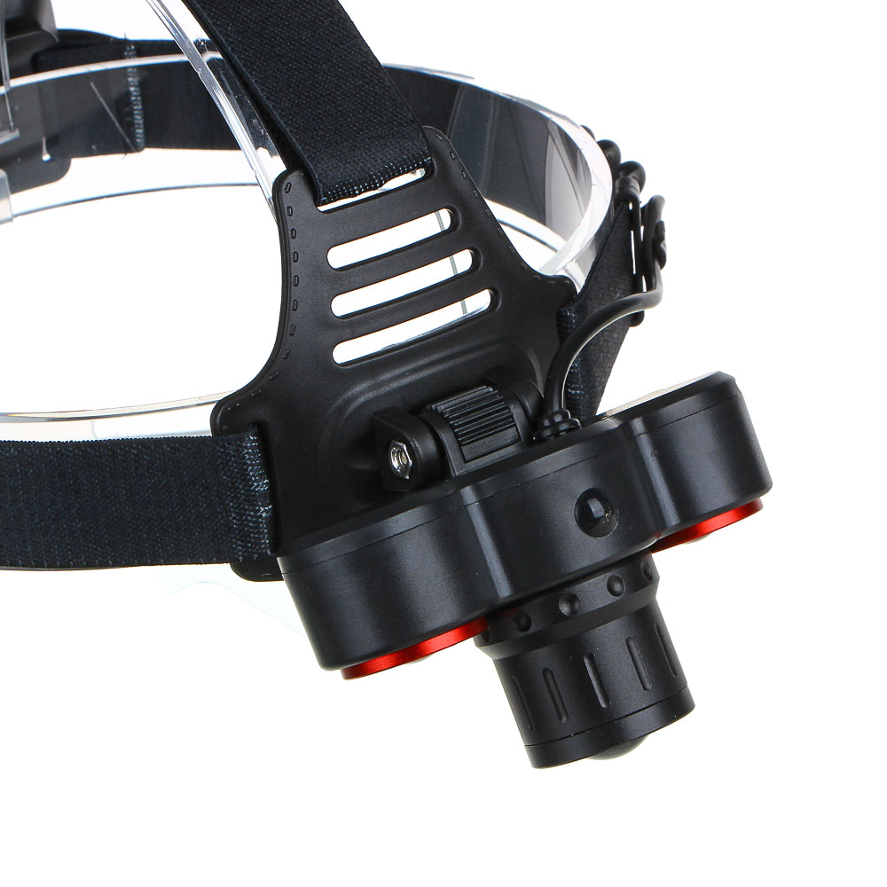 ЕРМАК Фонарь налобный, 1 LED + 2 COB, с фокусировкой, 2*1200мАч, 4 режима, пластик, арт.№ 221-023