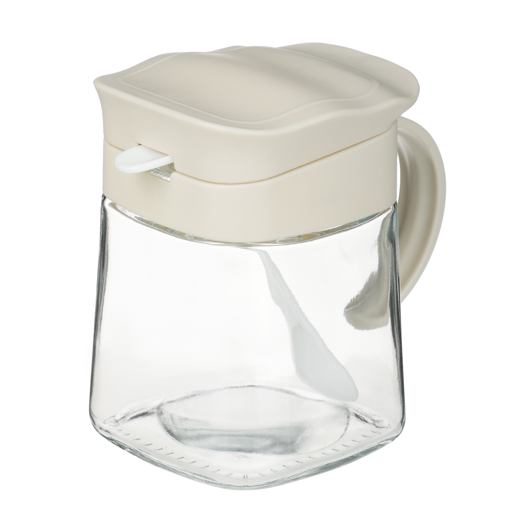 VETTA Банка для специй, 350 мл, стекло, пластик, белый, арт.№ 828-349