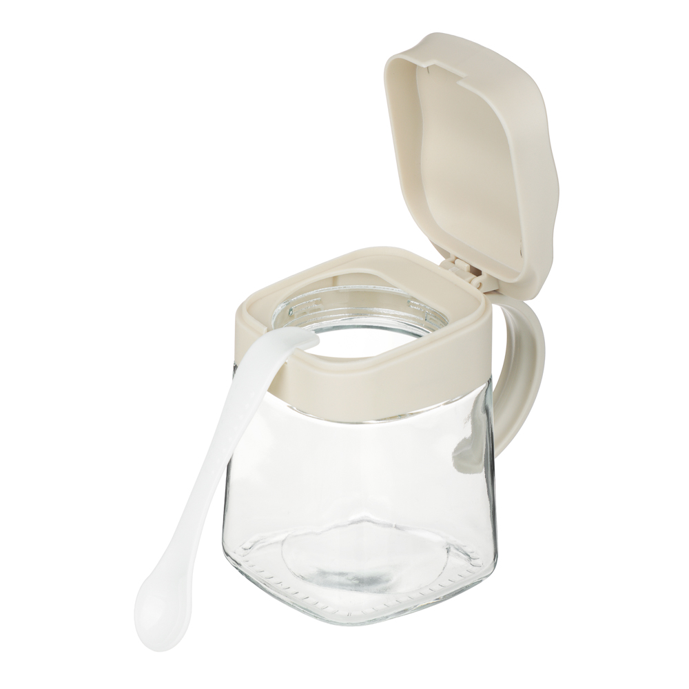 VETTA Банка для специй, 350 мл, стекло, пластик, белый, арт.№ 828-349