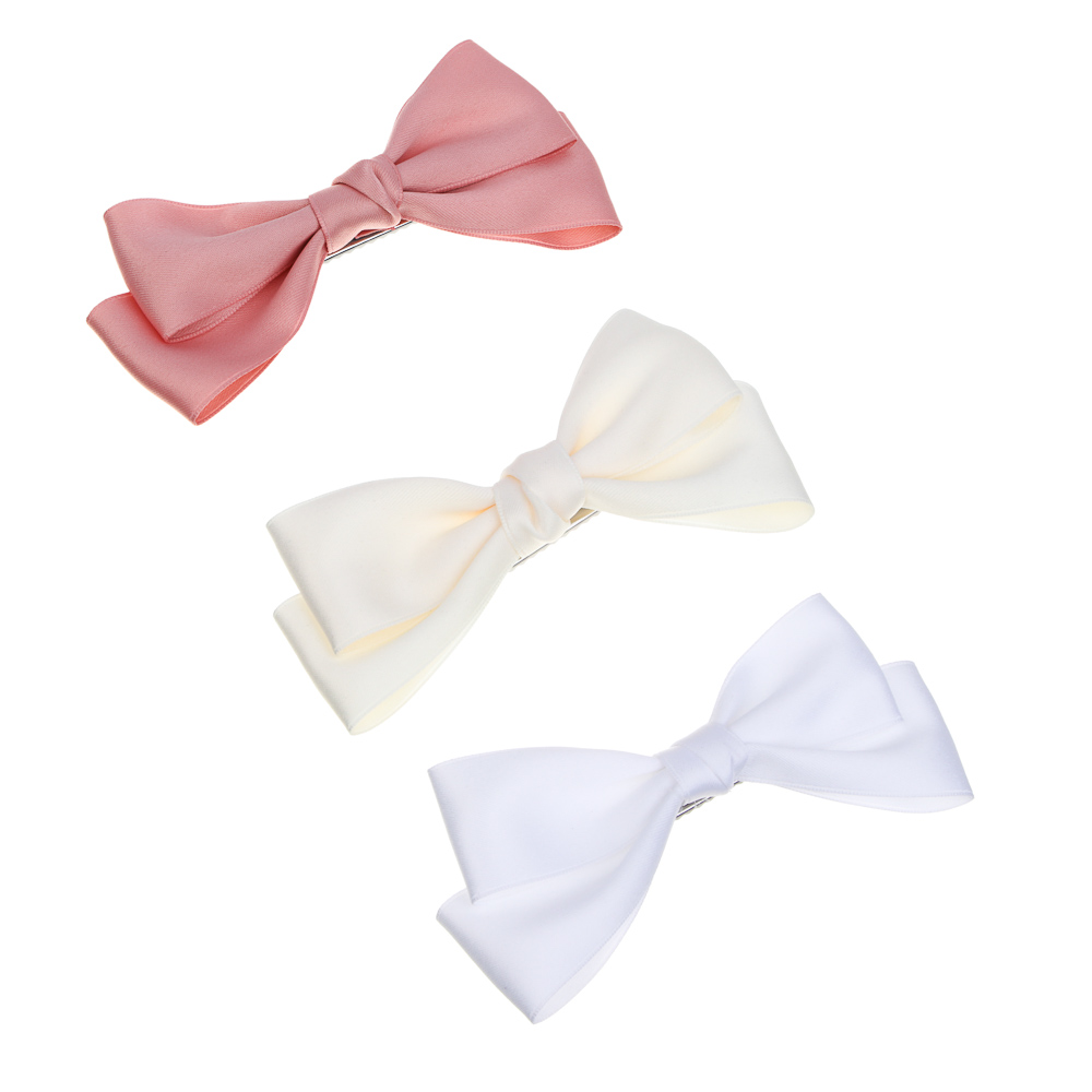 ЮНИLOOK Зажим для волос детский, полиэстер, металл, 13см, 3 цвета, арт.2, арт.№ 321-387