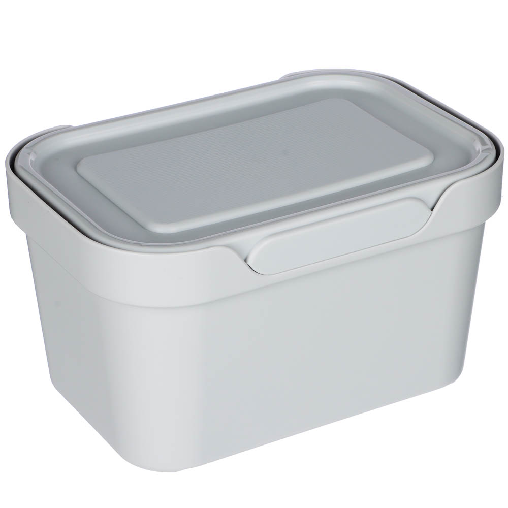 Корзина с крышкой универсальная 1,9л LUXE, 18,9х13,2х11см, пластик, 3 цвета, арт.№ 414-099