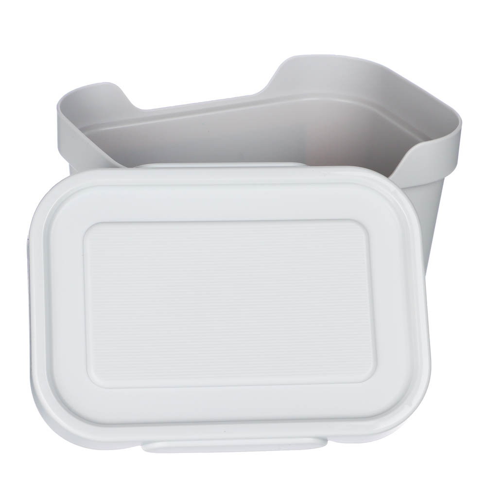 Корзина с крышкой универсальная 1,9л LUXE, 18,9х13,2х11см, пластик, 3 цвета, арт.№ 414-099