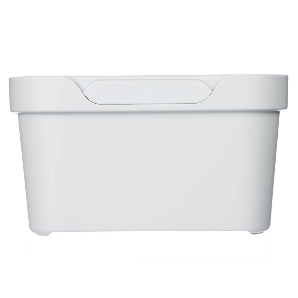 Корзина с крышкой универсальная 1,9л LUXE, 18,9х13,2х11см, пластик, 3 цвета, арт.№ 414-099