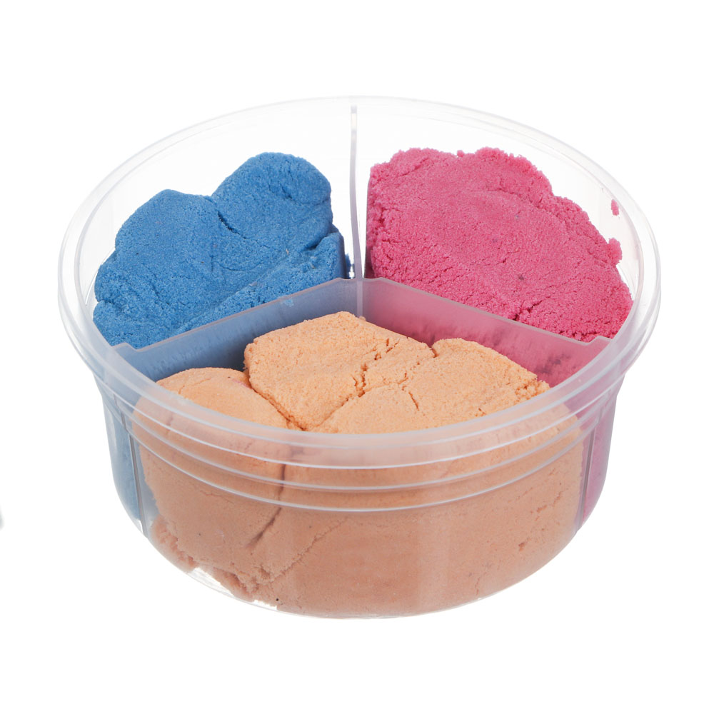 Набор для творчества, кинетический песок "Хлопковый", 3 цвета по 50гр, 8,5х4см, микс, арт.№ 289-193