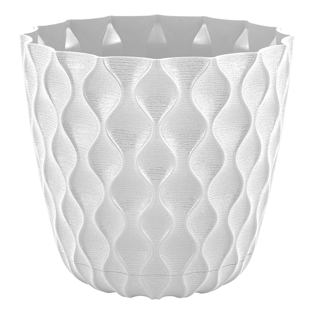 Горшок для цветов с поддоном "Wave", 1.4 л, d=14.5 см, микс цветов, арт.№ 164-412