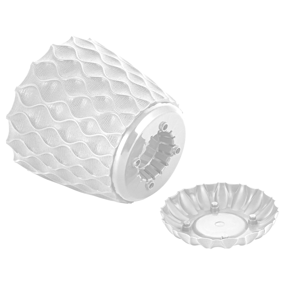 Горшок для цветов с поддоном "Wave", 1.4 л, d=14.5 см, микс цветов, арт.№ 164-412