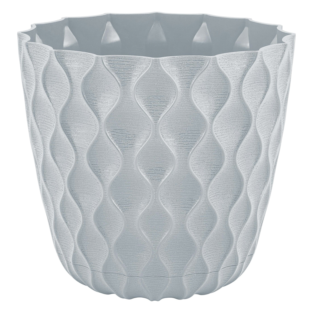 Горшок для цветов с поддоном "Wave", 1.4 л, d=14.5 см, микс цветов, арт.№ 164-412