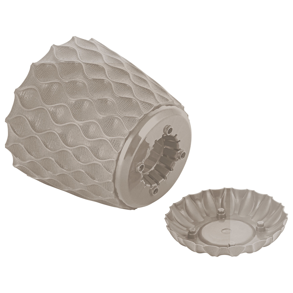 Горшок для цветов с поддоном "Wave", 1.4 л, d=14.5 см, микс цветов, арт.№ 164-412