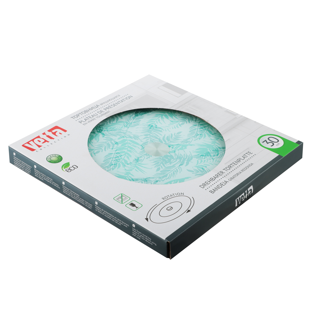 VETTA Тортовница вращающаяся "Натурэль", d30см, стекло, арт.№ 877-677