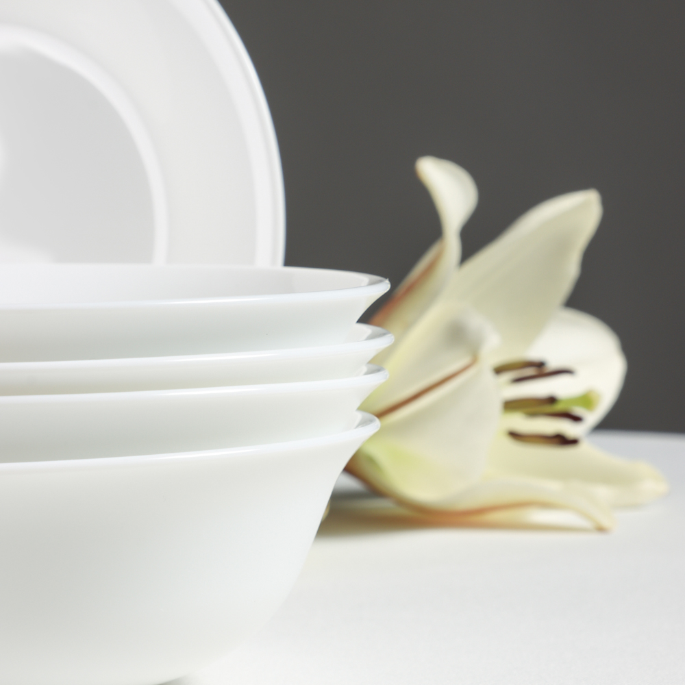 MILLIMI Набор столовой посуды 8пр (тарелка 17,5см - 4шт., салатник 16,5см - 4шт.), опаловое стекло, арт.№ 818-156