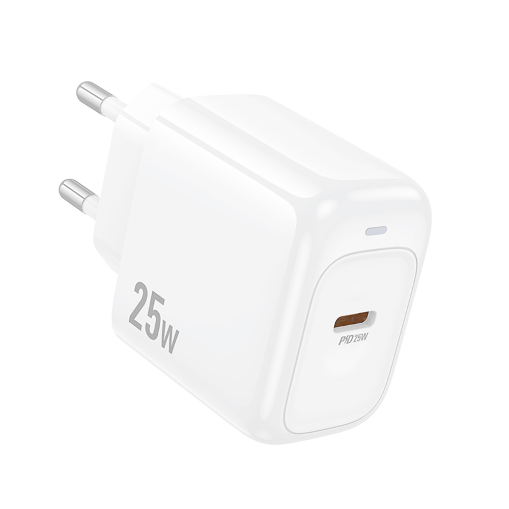 Сетевое зарядное устройство hoco. модель CS53A, USB-С 25W, цвет: белый, арт.№ 916-273