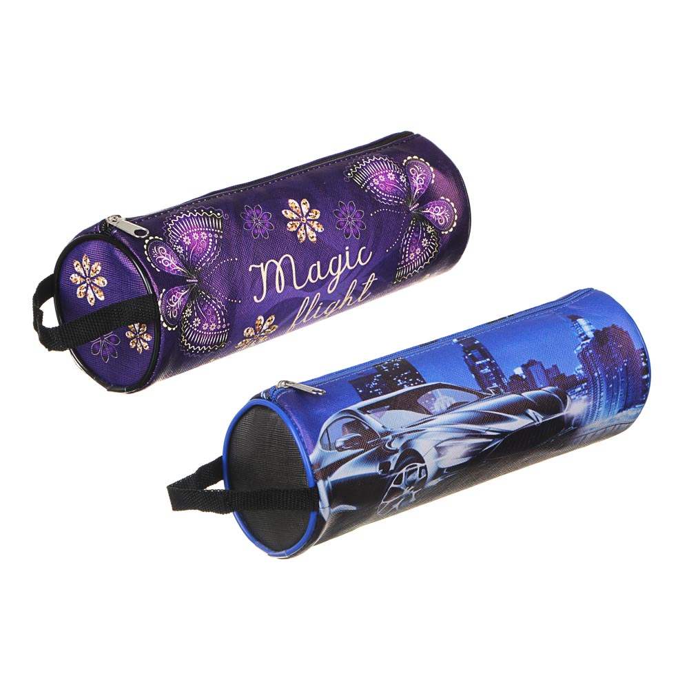 Урбан Авто / Рейнбоу Винг Пенал мягкий круглый, 21х7х7см, ПВХ 0,8мм, с ручкой, с антисмин.вкладышем, арт.№ 238-215