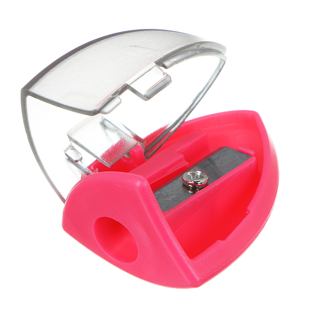 Точилка с контейнером, 3-гранный корпус, 3,6x3х3,5см, 4 цвета, арт.№ 607-012