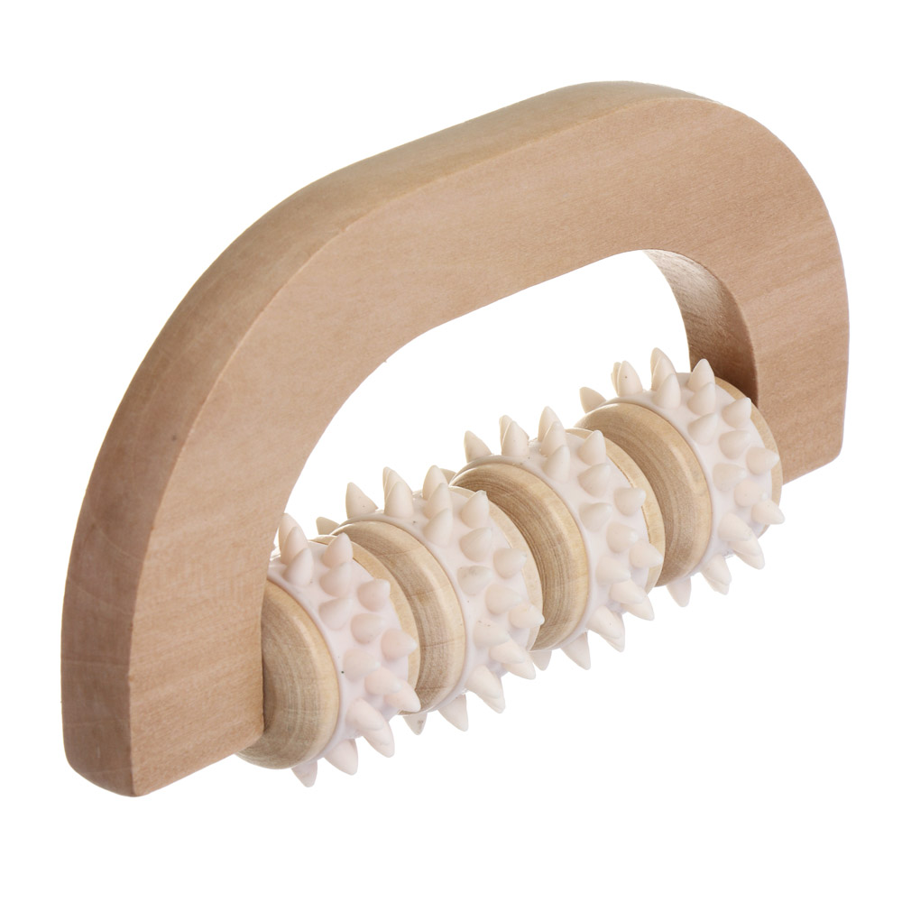 SILAPRO Max Массажный роллер 14х7х3.5см, дерево, PVC, арт.№ 192-109