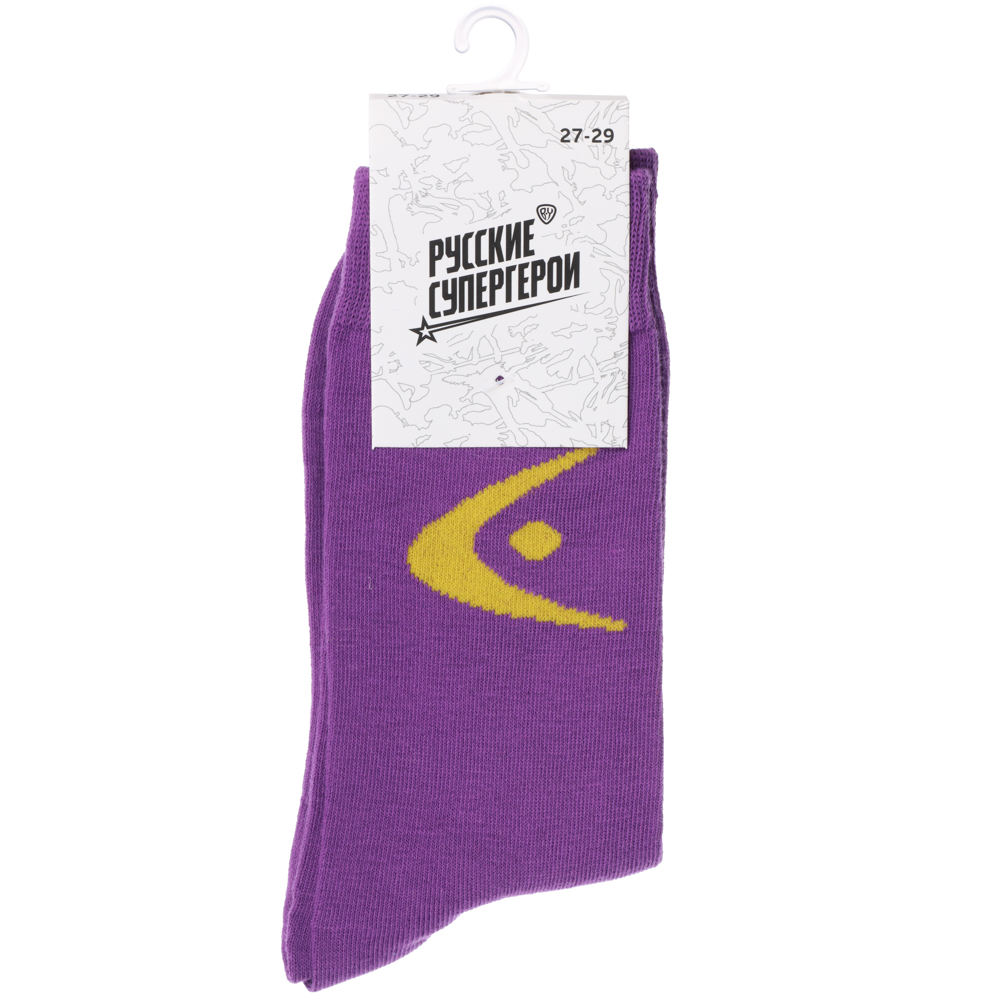 BY Русские Супергерои Носки р.27-29, 85% хлопок, 10% полиэстер, 5% спандекс, разноцветные, #32, арт.№ 019-417