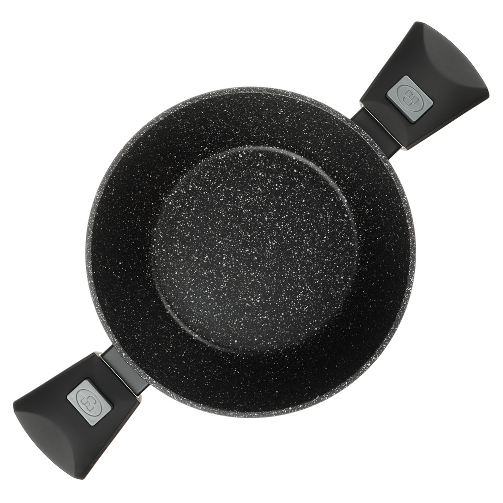 Набор посуды 19 предметов SATOSHI Оникс, кастрюли 20 см, 24 см, 28 см (2,3 л, 3,8 л, 5,7 л), ковш 16 см (1,3 л), сковорода 24 см, 28 см, индукция, арт.№ 846-749