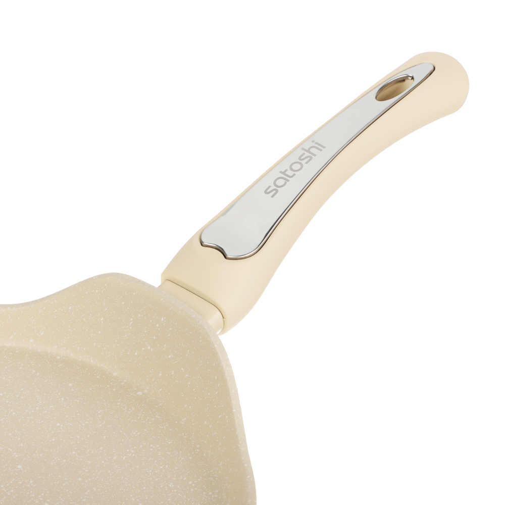 Набор посуды 9 предметов SATOSHI Турин, кастрюли 20 см, 24 см (2,7 л, 4,5 л), ковш 16 см, сковороды 24 см, 28 см, блинная сковорода 24 см, индукция, арт.№ 846-750