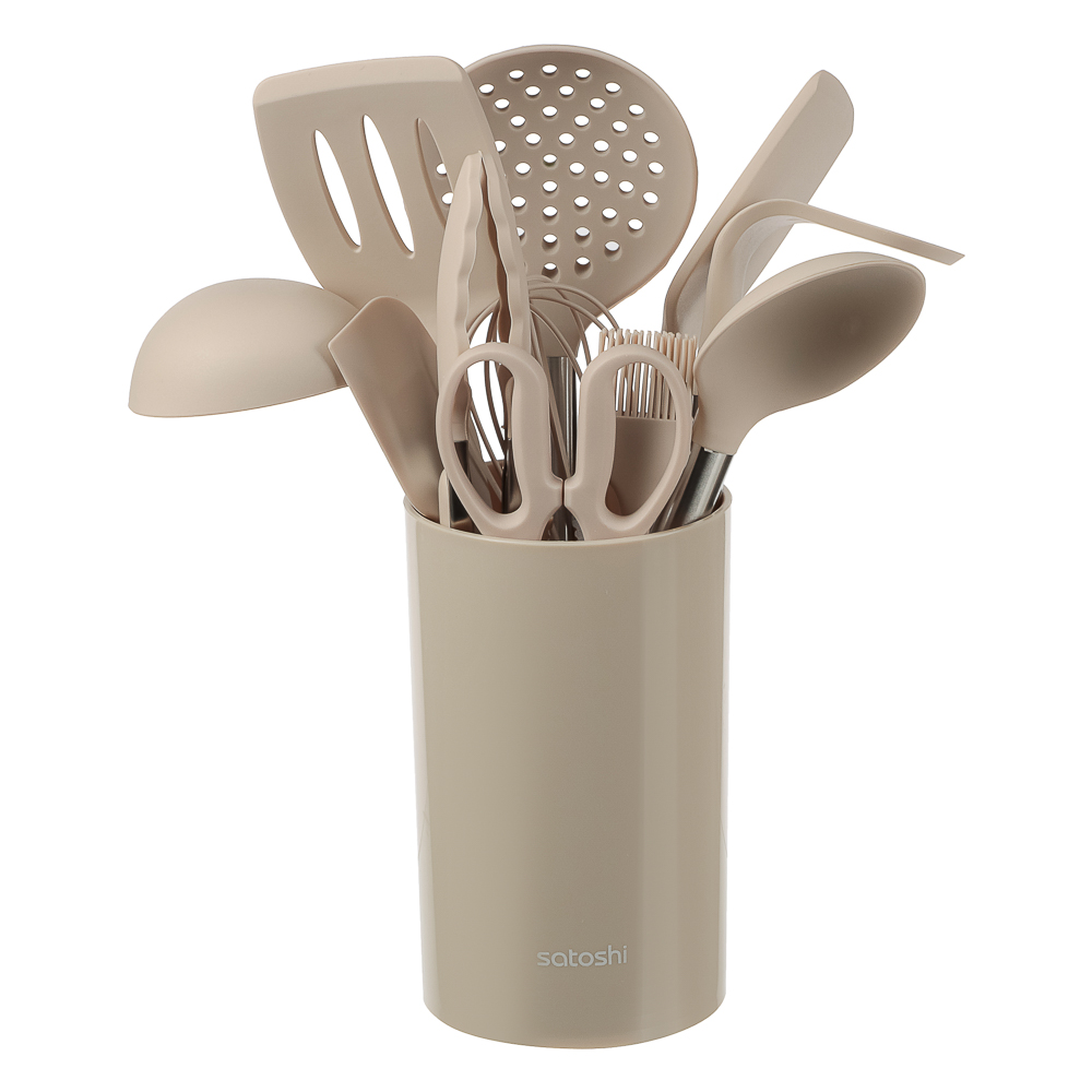 SATOSHI Тулон Набор кухонных принадлежностей 12 предметов, силикон, нержавеющая сталь, арт.№ 881-325