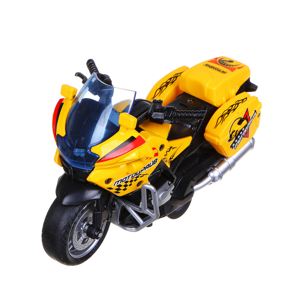 ИГРОЛЕНД Мотоцикл инерционный Мотодрайв,свет, звук, 3AG3, ABS, 12,5x6,3x7,5см, 3 дизайна, арт.№ 292-245