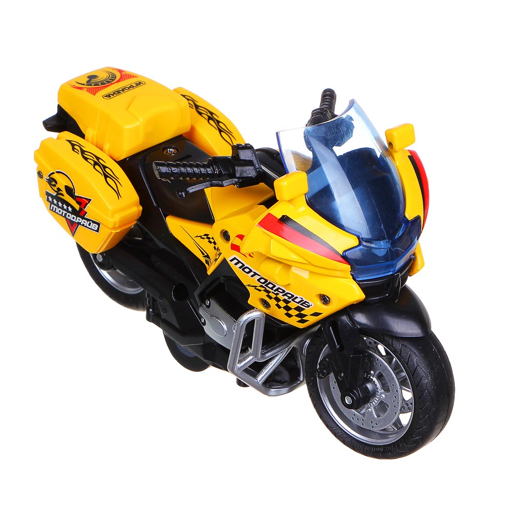 ИГРОЛЕНД Мотоцикл инерционный Мотодрайв,свет, звук, 3AG3, ABS, 12,5x6,3x7,5см, 3 дизайна, арт.№ 292-245
