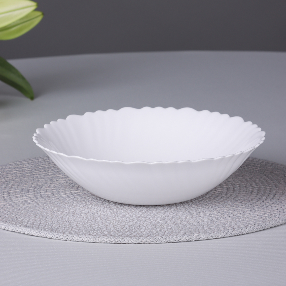 MILLIMI Бьянко Плюс Салатник, опаловое стекло, 19см, 700мл, арт.№ 818-025