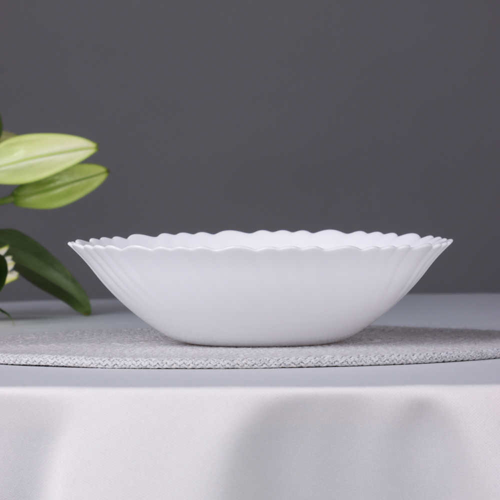 MILLIMI Бьянко Плюс Салатник, опаловое стекло, 19см, 700мл, арт.№ 818-025