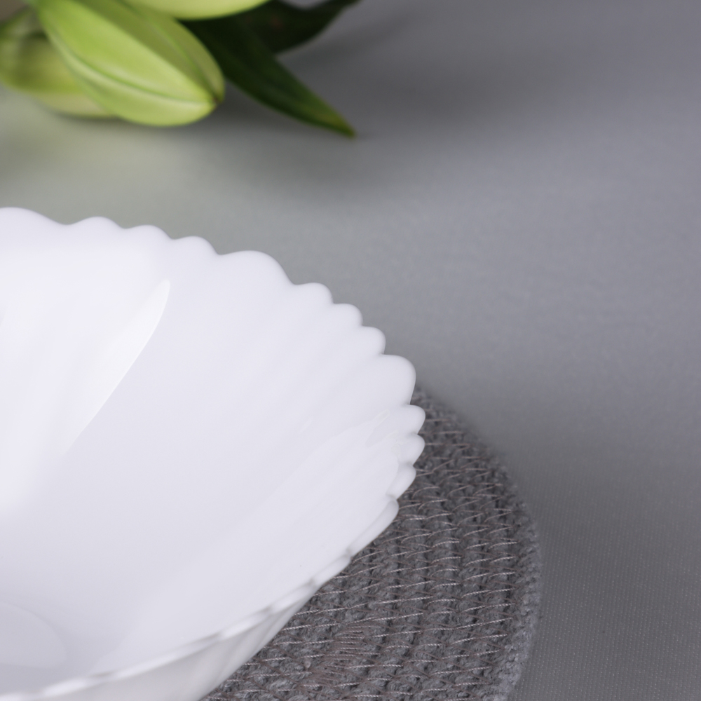 MILLIMI Бьянко Плюс Салатник, опаловое стекло, 19см, 700мл, арт.№ 818-025