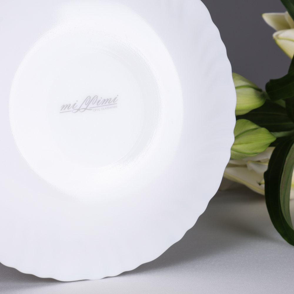 MILLIMI Бьянко Плюс Тарелка десертная, опаловое стекло, 19см, арт.№ 818-027