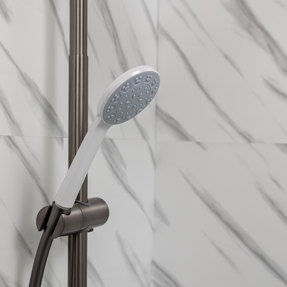 Лейка для душа, 1 режим, 80 мм, белый, арт.№ 582-061