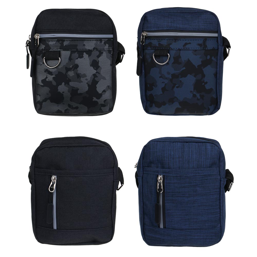 ЮL Глео Сумка мужская на длинном ремне, ПЭ, 18х14х6см, 2 дизайна, 2 цвета, КЖС24-06, арт.№ 337-168