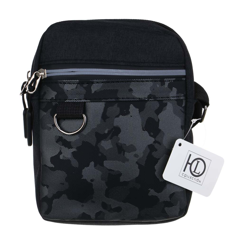 ЮL Глео Сумка мужская на длинном ремне, ПЭ, 18х14х6см, 2 дизайна, 2 цвета, КЖС24-06, арт.№ 337-168