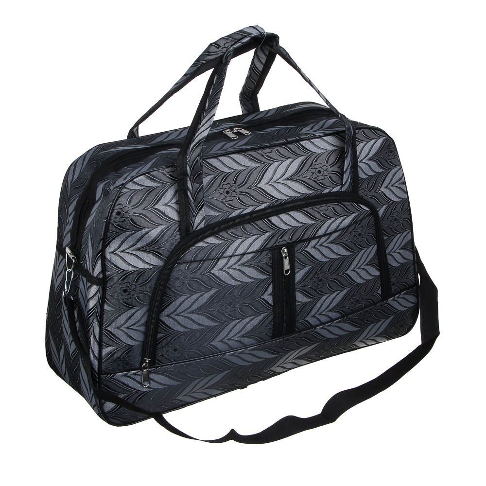 ЮL Сумка дорожная с длинным ремнем, полиэстер, 52х34х19см, серый, МП-5, арт.№ 337-171