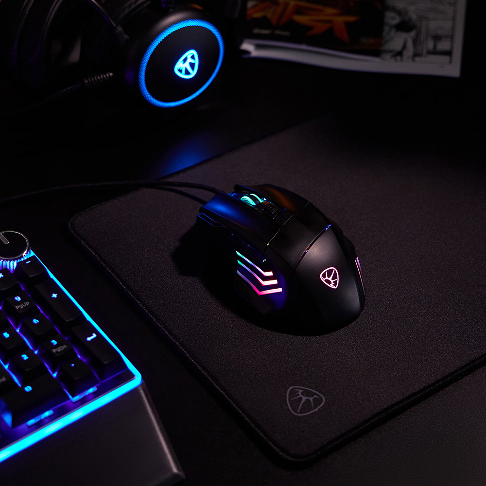 BY Игровая мышь проводная Machinegun 7000dpi,7D,A725F,RGB,220см, арт.№ 405-050