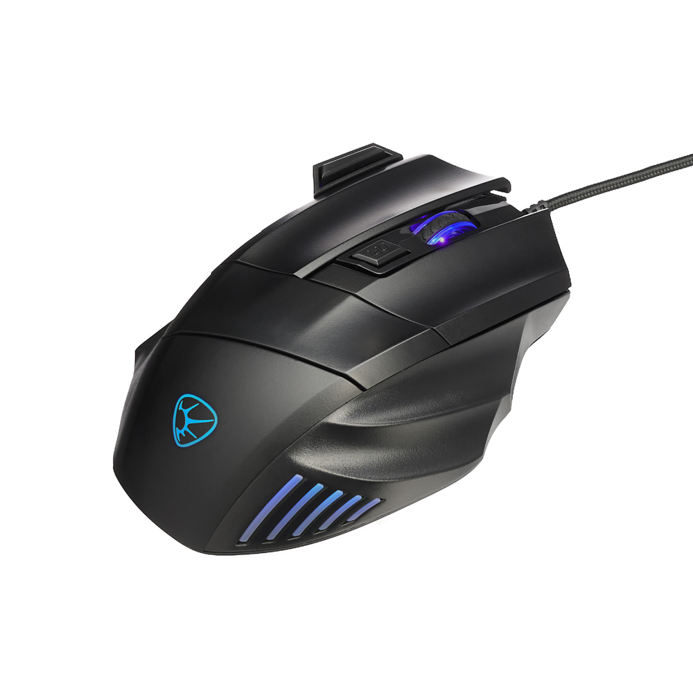 BY Игровая мышь проводная Machinegun 7000dpi,7D,A725F,RGB,220см, арт.№ 405-050