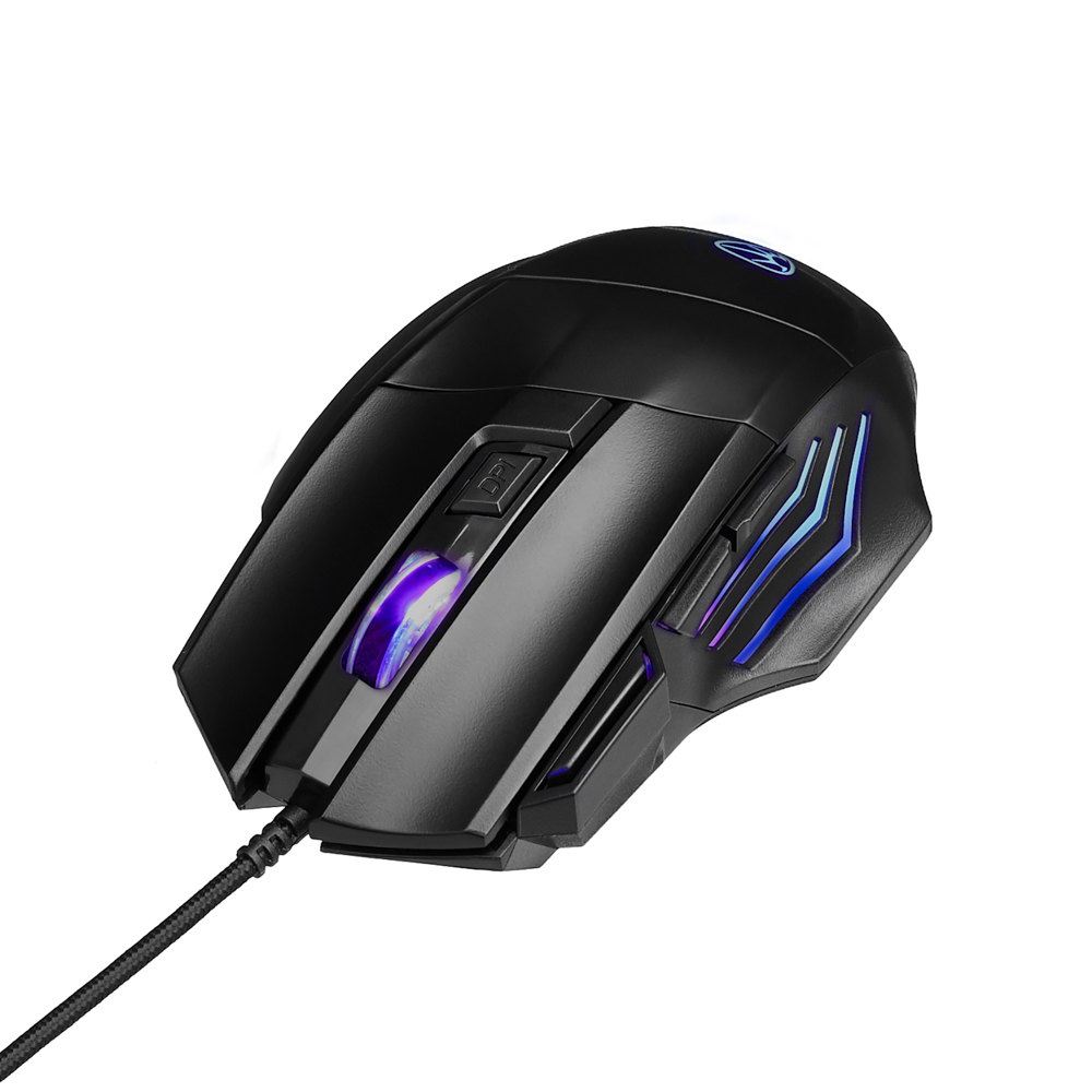 BY Игровая мышь проводная Machinegun 7000dpi,7D,A725F,RGB,220см, арт.№ 405-050