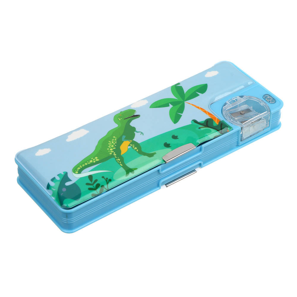 ЯЩЕРЫ Пенал жесткий прямоугольный, 23х10х4см, 2 отделения, пластик, арт.№ 524-234