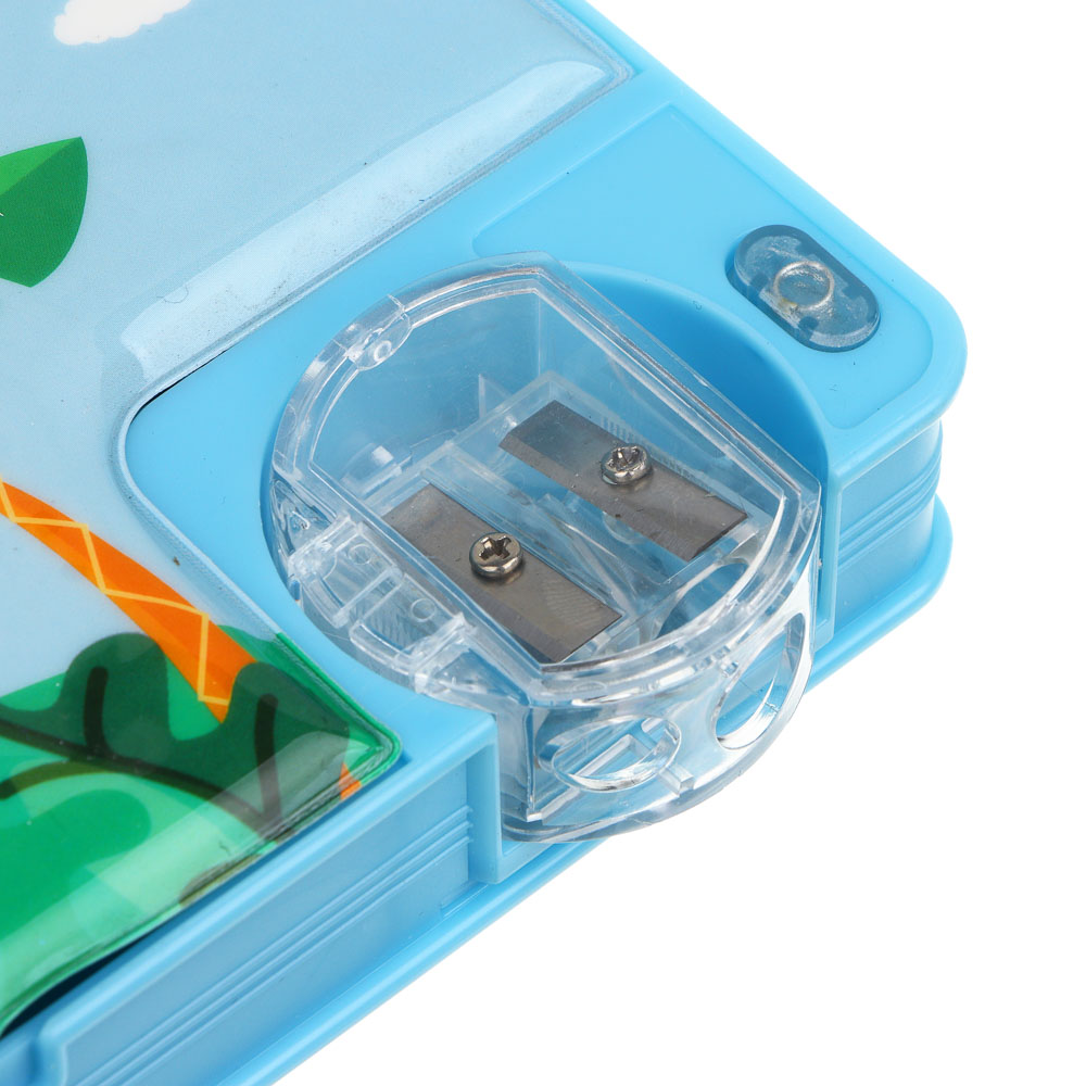 ЯЩЕРЫ Пенал жесткий прямоугольный, 23х10х4см, 2 отделения, пластик, арт.№ 524-234