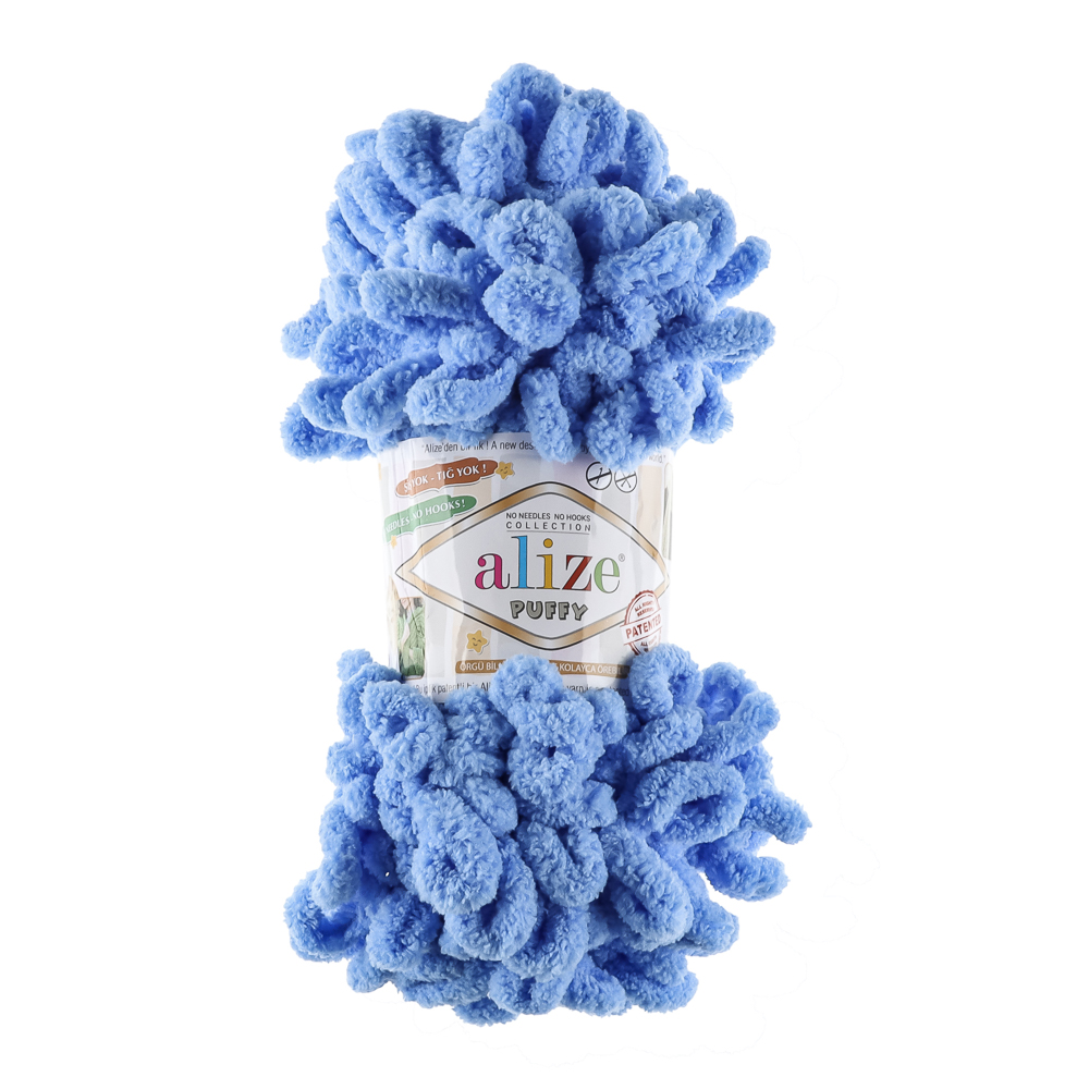 Пряжа Puffy/Ализе 100г/9,5м 100% Микрополиэстер (289-синий), арт.№ 308-324