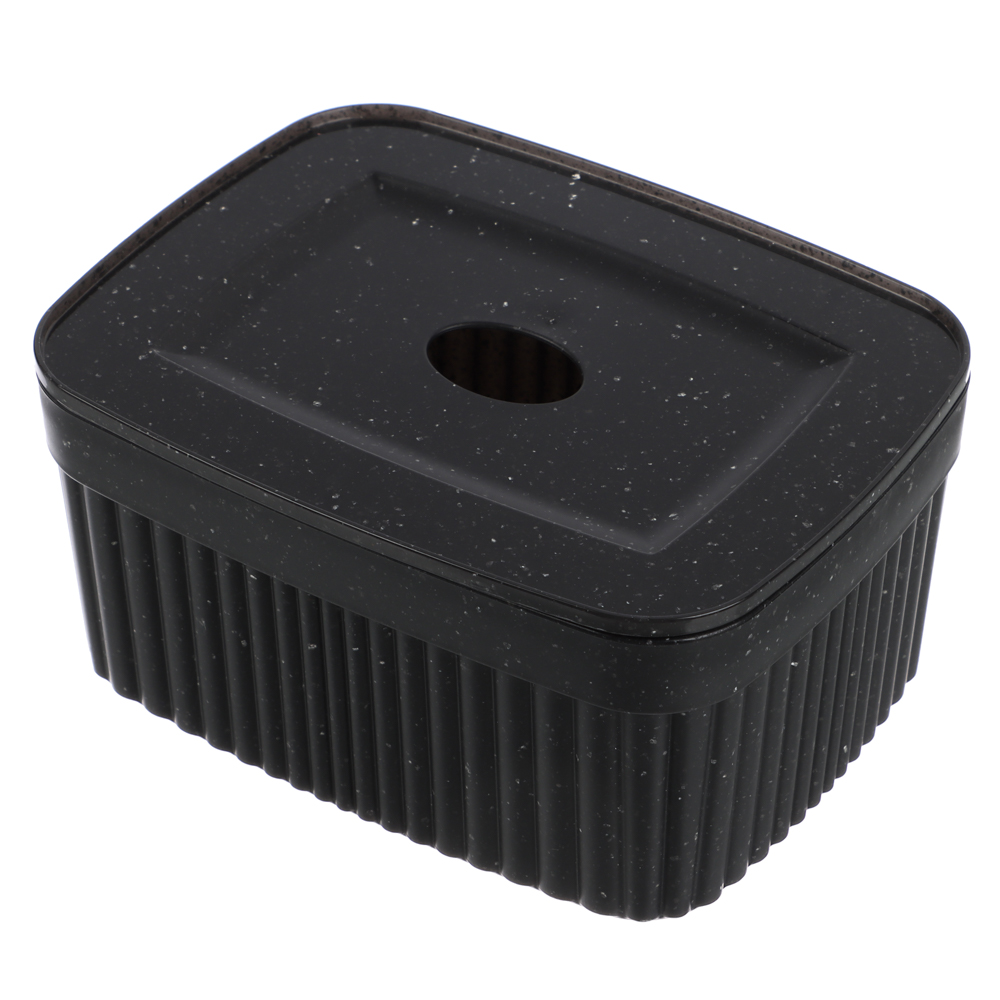 Коробка с крышкой VELVET, 150х115х70мм, 0,9л, черный гранит, арт.№ 457-820