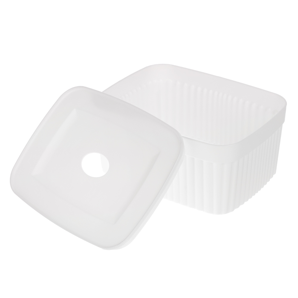 Коробка с крышкой VELVET, 150х115х70мм, 0,9л, светло-серый флэк, арт.№ 457-822