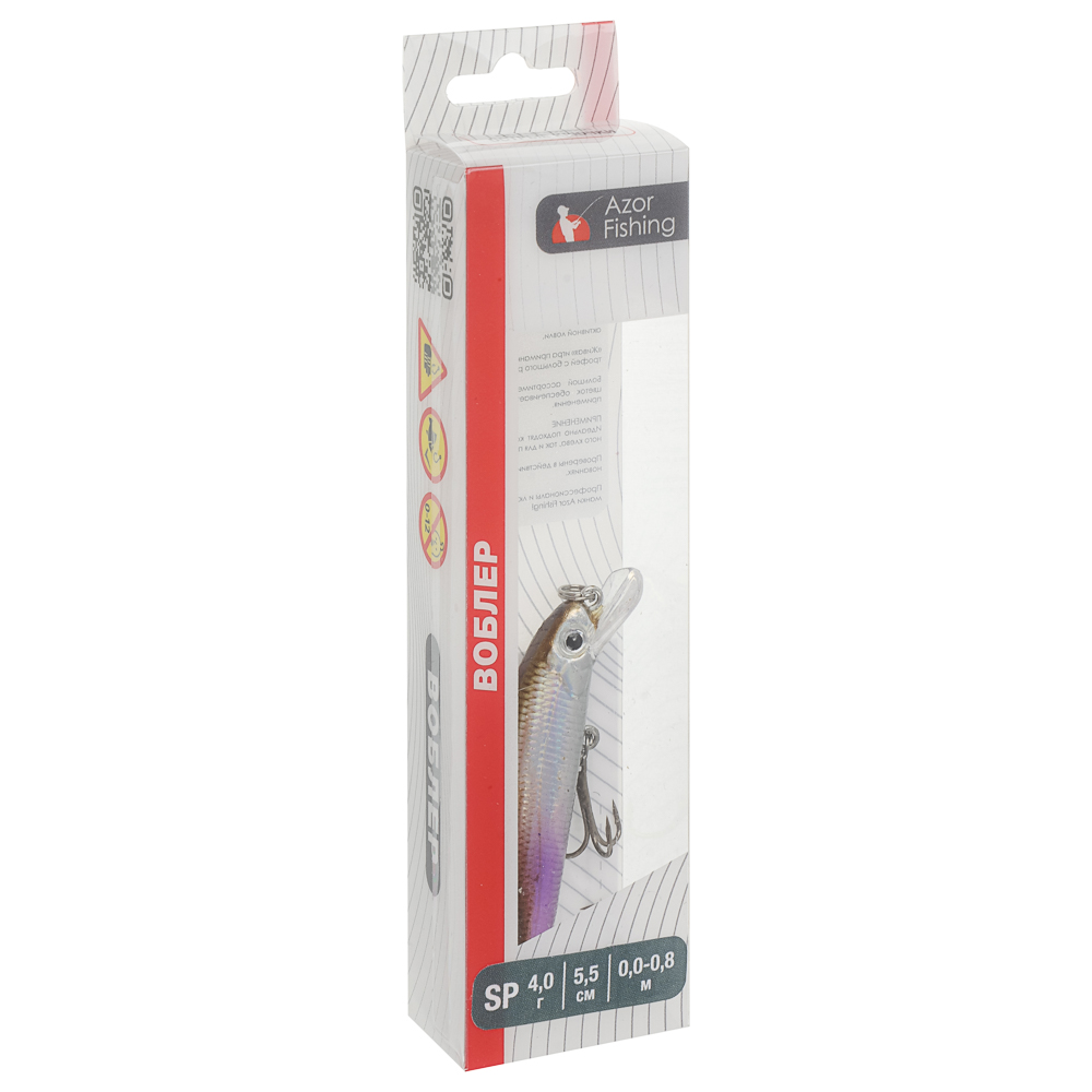Воблер "Мини Минноу" тм AZOR FISHING, F, 4,0гр, 55мм, 0,0-0,8м, 5 цветов, арт.№ 144-098