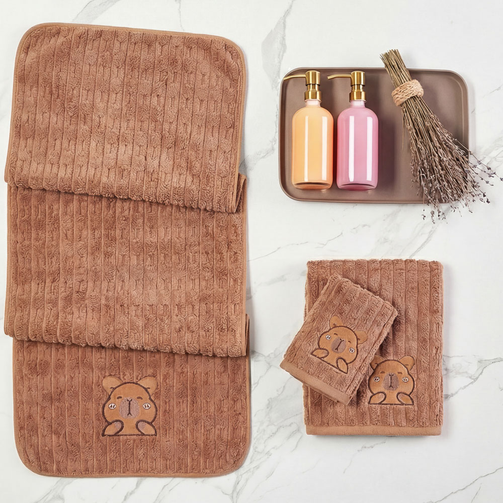 PROVANCE Капибары Полотенце супервпитывающее, 70х120см, 80% полиэстер, 20% полиамид, 280гр/м, 4 цв., арт.№ 484-216