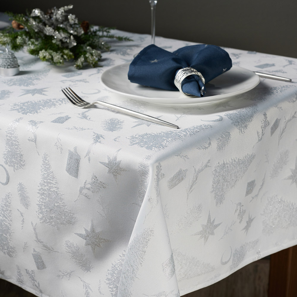 PROVANCE Ноэль Скатерть текстильная 140х180см с водоотталкив.пропиткой, 85% полиэстер 15% люрекс, арт.№ 492-158
