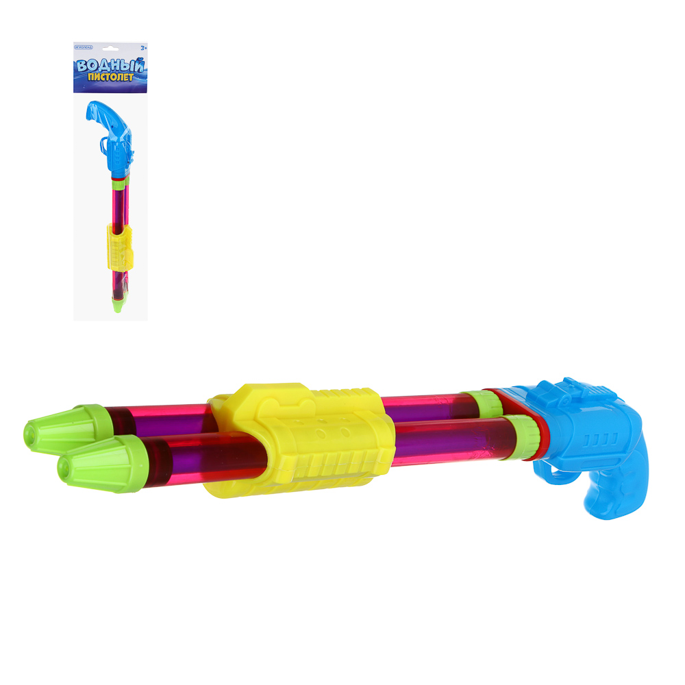 ИГРОЛЕНД Водный пистолет, 200мл, 47х11х7см, 4 дизайна, арт.№ 277-140