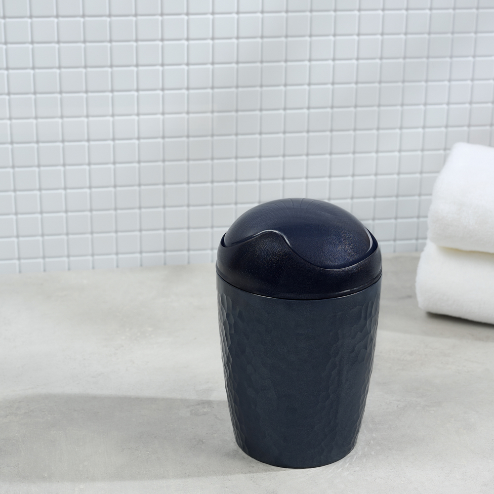 Контейнер для мусора настольный 1л, Luna, пластик, синий, арт.№ 463-434